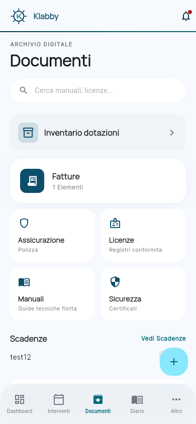 Archivio documenti KLABBY
